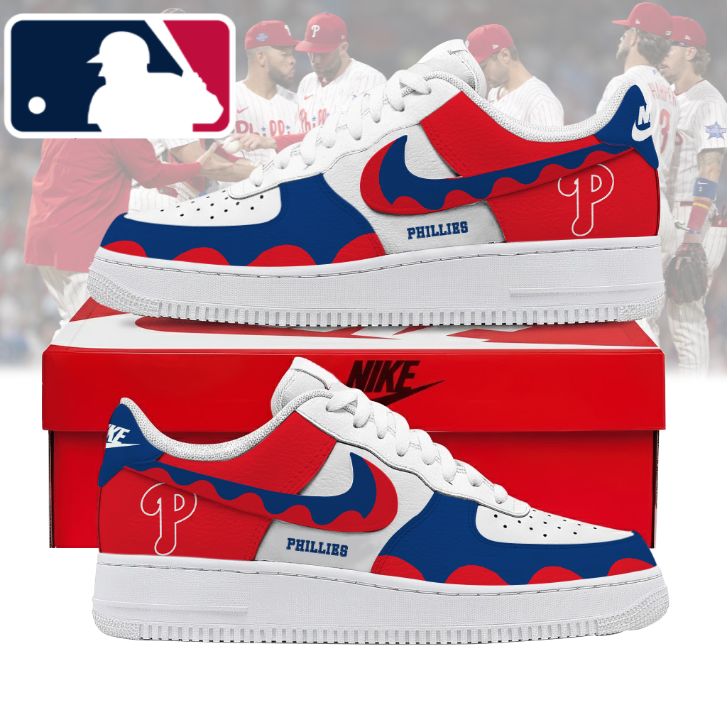 Limited Edition – Customized MLB Philadelphia Phillies Air Force 1 Shoes