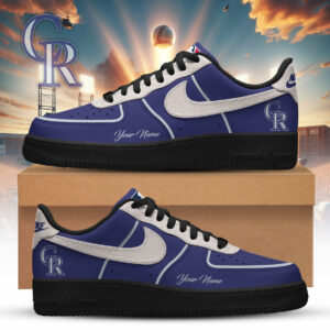Limited Edition – Customized MLB Colorado Rockies Air Force 1 Sneakers