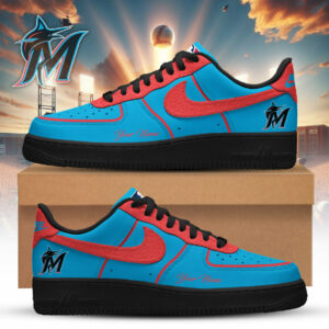 Limited Edition – Customized MLB Miami Marlins Air Force 1 Sneakers