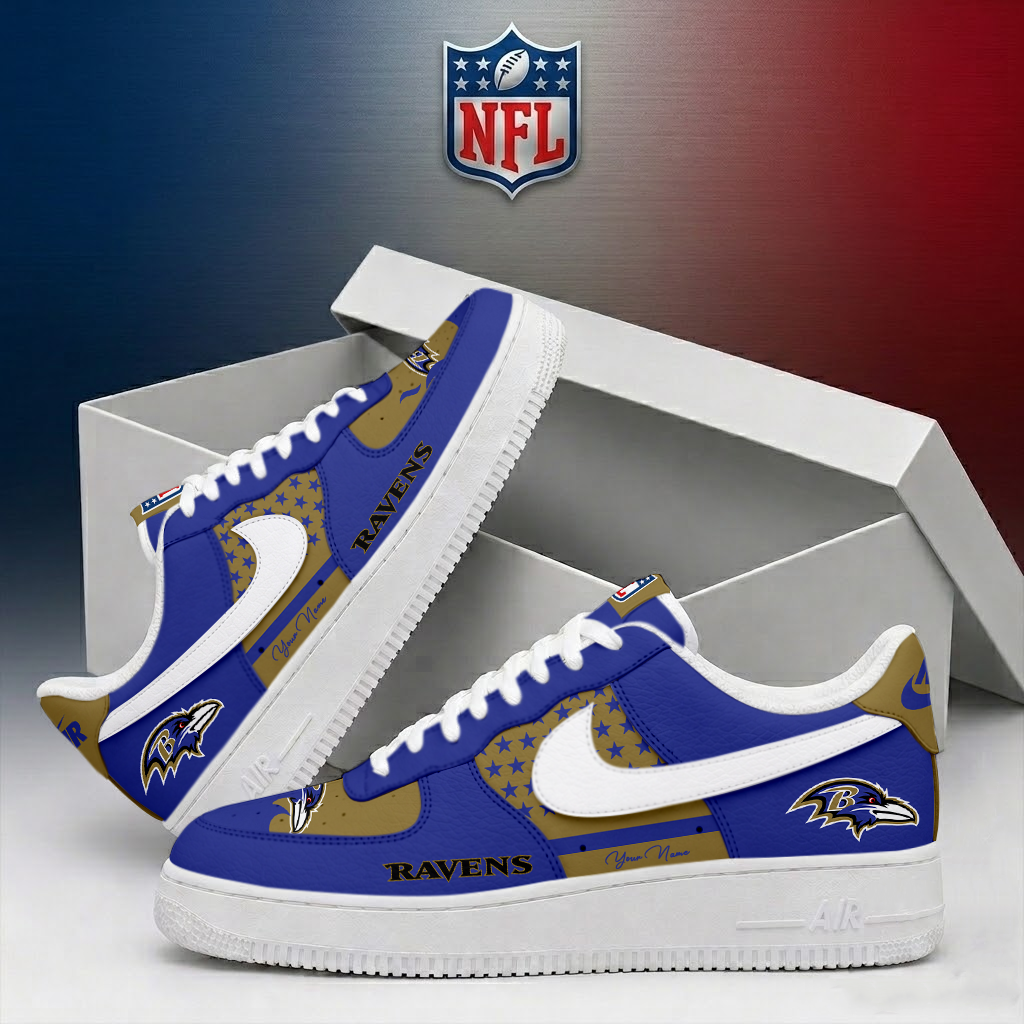 Limited Edition – Customized NFL Baltimore Ravens Air Force 1 Shoes