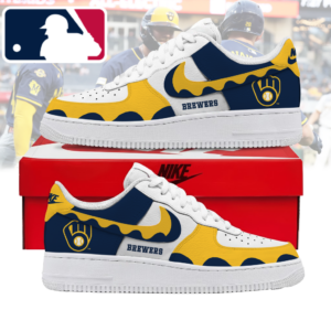 Limited Edition – Customized MLB Milwaukee Brewers Air Force 1 Shoes