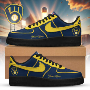 Limited Edition – Customized MLB Milwaukee Brewers Air Force 1 Sneakers