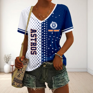 Limited Edition – Customized MLB Houston Astros V-Neck Female Shirt