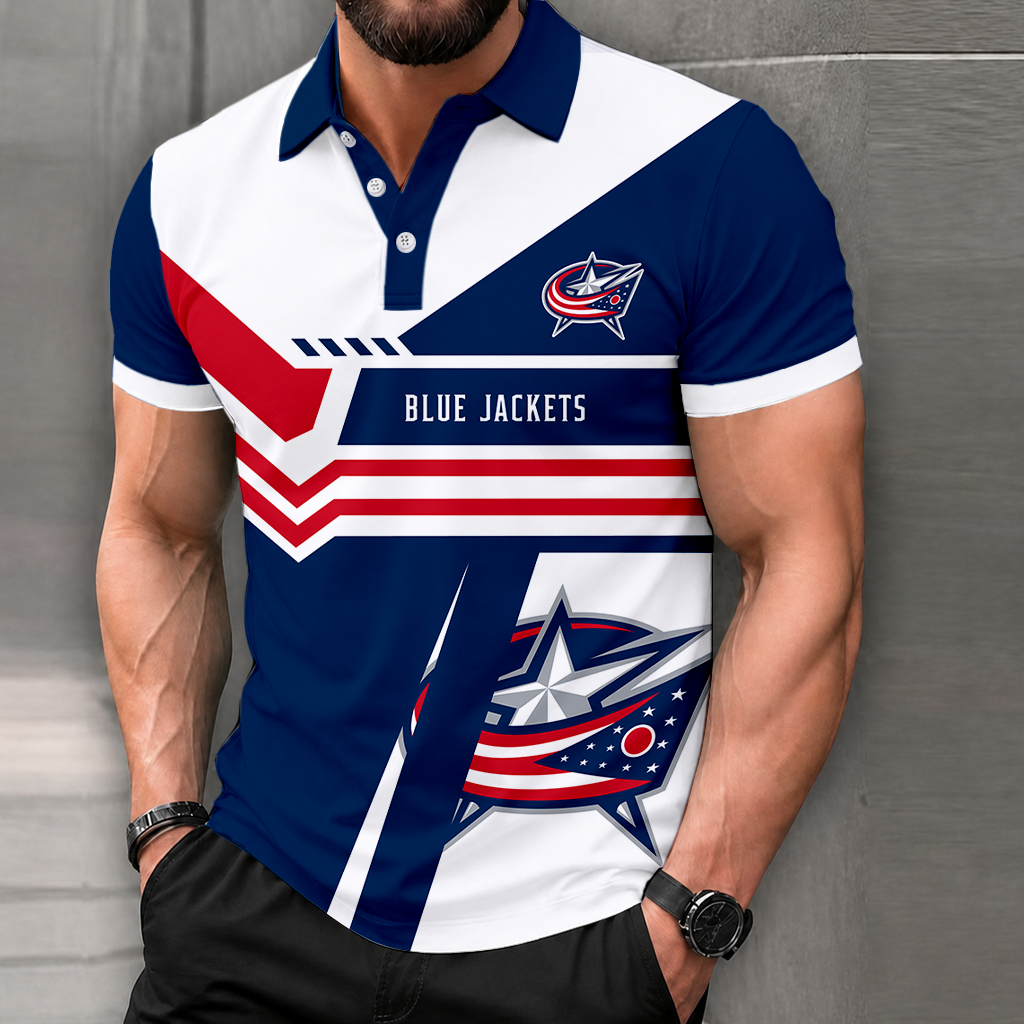 Limited Edition – Customized NHL Columbus Blue Jackets Polo Shirt