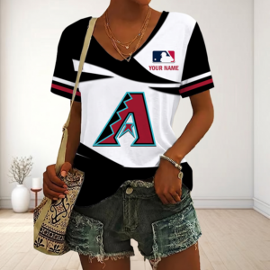 Limited Edition – Customized MLB Arizona Diamondbacks V-Neck Female Shirt