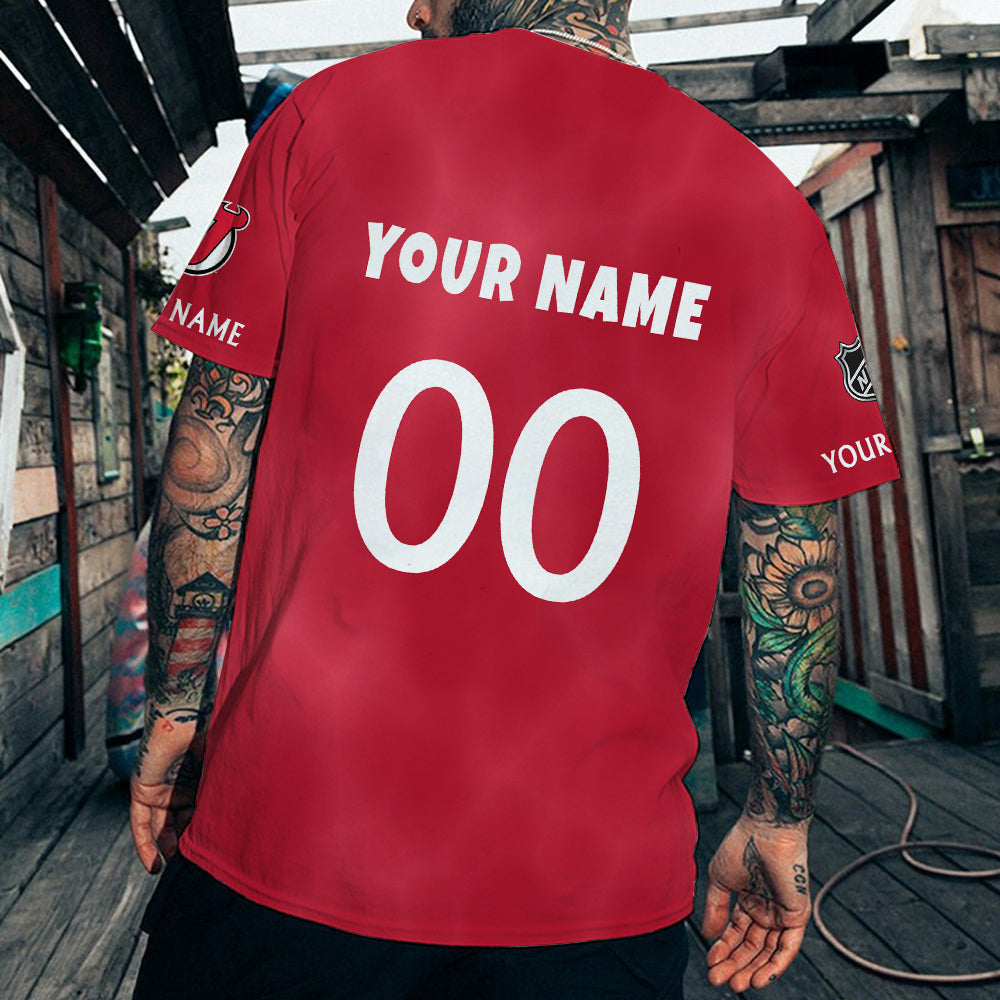 Limited Edition – Customized NHL New Jersey Devils T-Shirt - Image 2