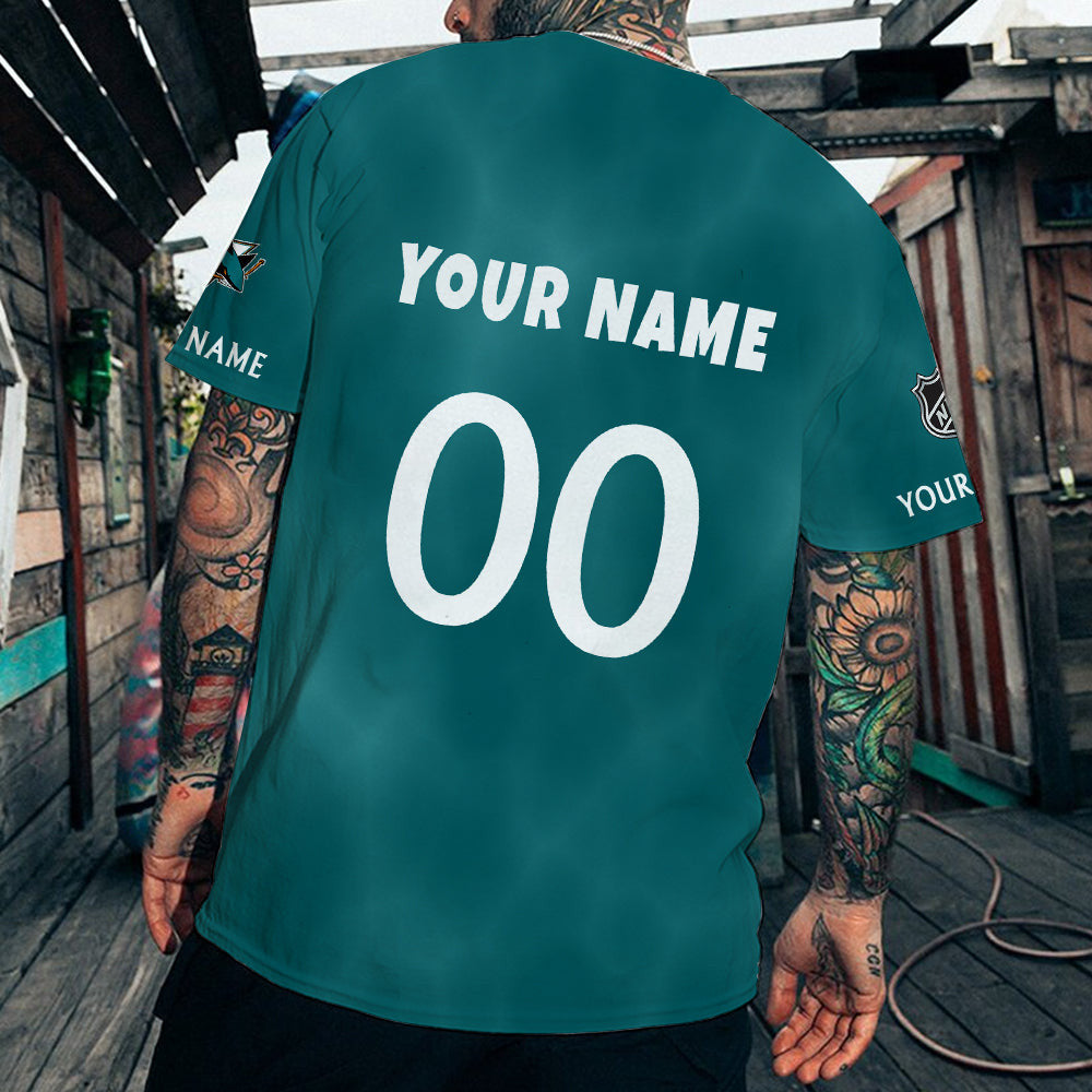 Limited Edition – Customized NHL San Jose Sharks T-Shirt - Image 2