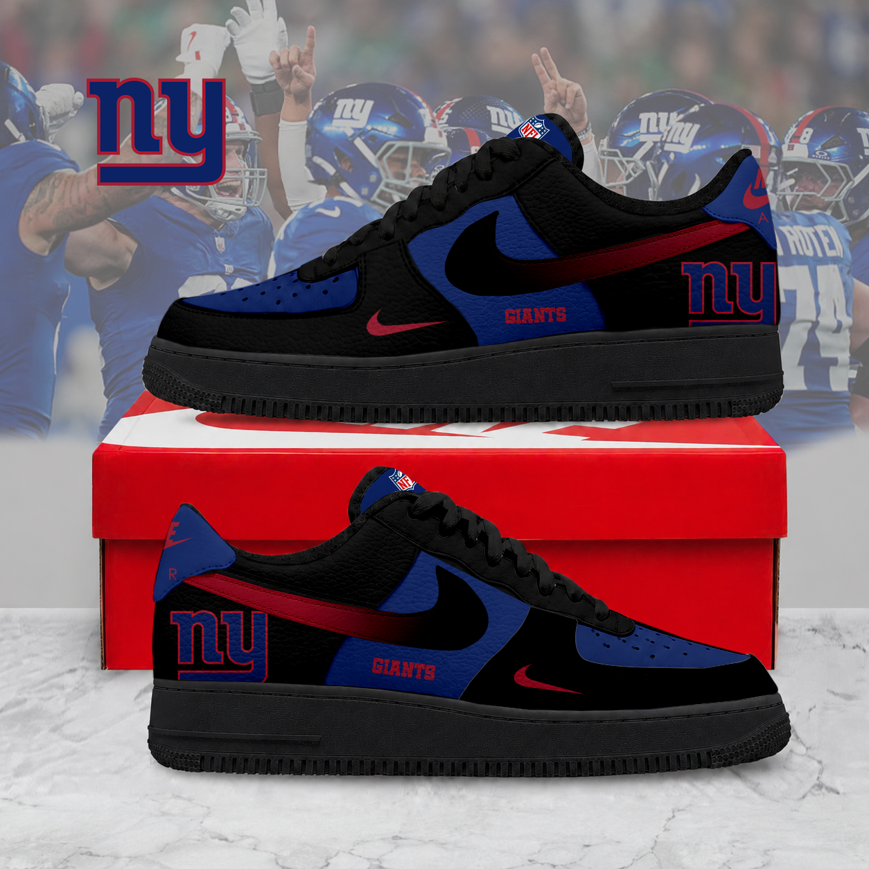 Limited Edition – Customized NFL New York Giants Air Force 1 Sneakers