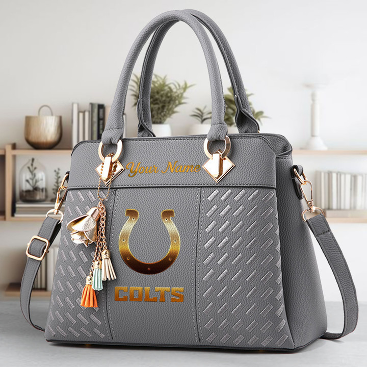 Limited Edition – Customized NFL Indianapolis Colts Luxury Handbag In Multiple Colors - Image 4