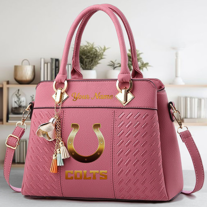Limited Edition – Customized NFL Indianapolis Colts Luxury Handbag In Multiple Colors - Image 5