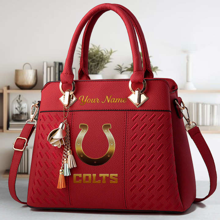 Limited Edition – Customized NFL Indianapolis Colts Luxury Handbag In Multiple Colors - Image 6