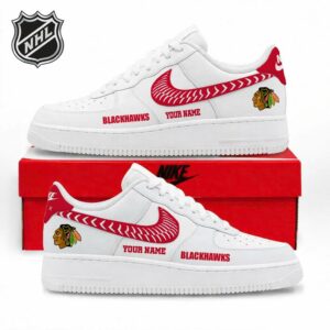 Limited Edition – Customized NHL Chicago Blackhawks Air Force 1 Sneakers