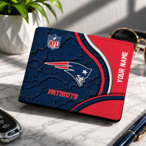 Limited Edition – Customized NFL New England Patriots Leather Wallet