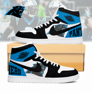Limited Edition – Customized NFL Carolina Panthers Air Jordan 1 Sneakers