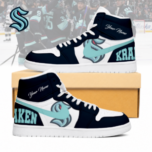 Limited Edition – Customized NHL Seattle Kraken Air Jordan 1 Sneakers