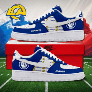 Limited Edition – Customized NFL Los Angeles Rams Air Force 1 Sneakers