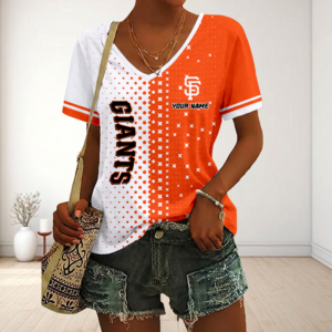 Limited Edition – Customized MLB San Francisco Giants V-Neck Female Shirt