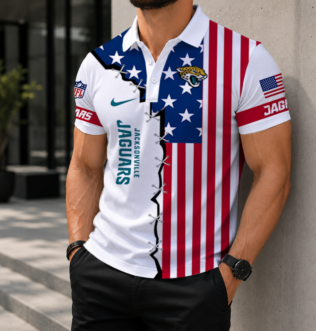 Limited Edition – Customized NFL Jacksonville Jaguars Polo Shirt
