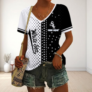 Limited Edition – Customized MLB Chicago White Sox V-Neck Female Shirt
