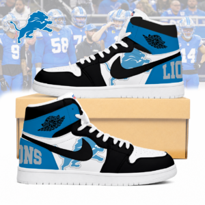 Limited Edition – Customized NFL Detroit Lions Air Jordan 1 Sneakers