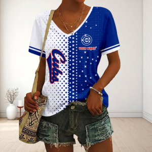 Limited Edition – Customized MLB Chicago Cubs V-Neck Female Shirt