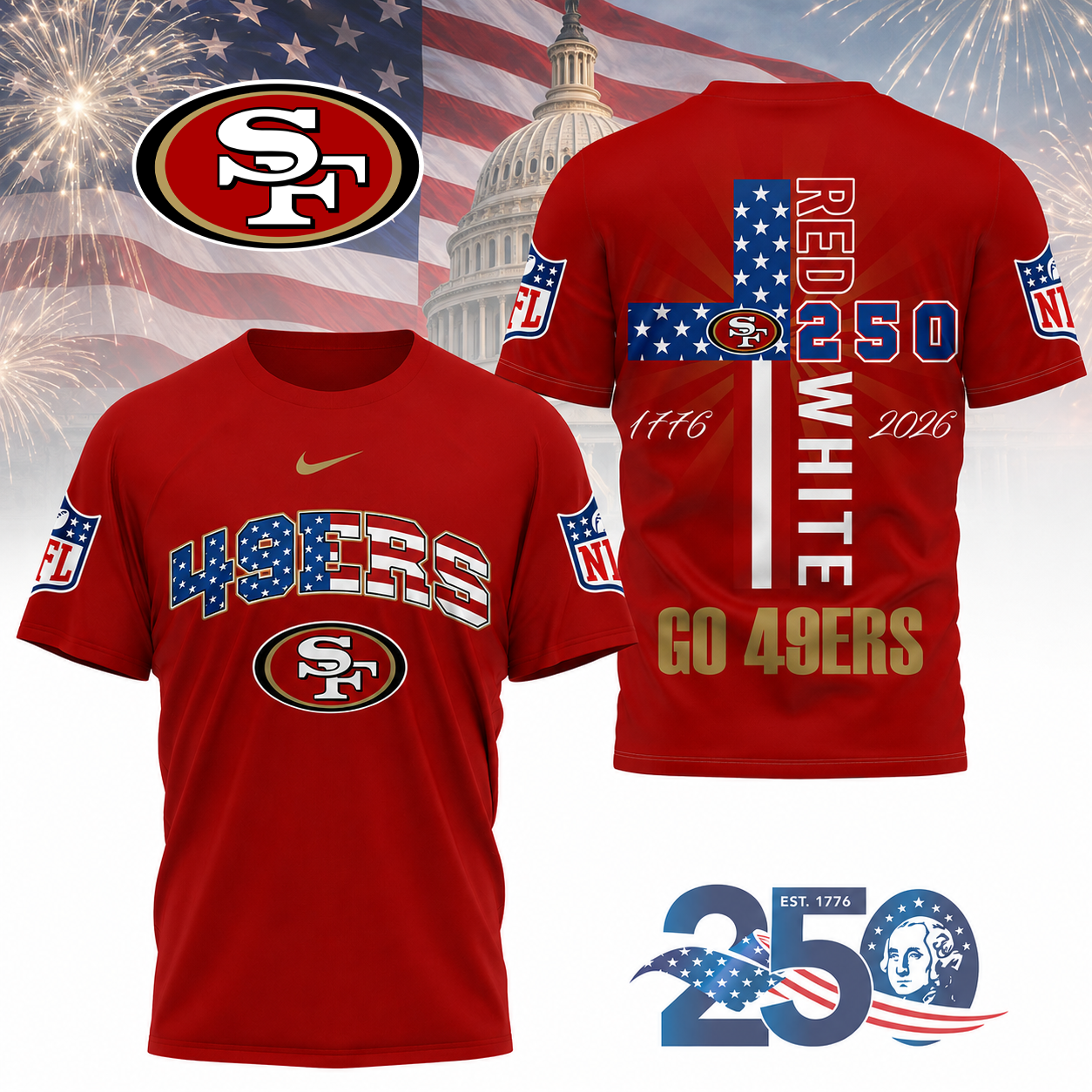 Limited Edition – Customized NFL San Francisco 49Ers T-Shirt