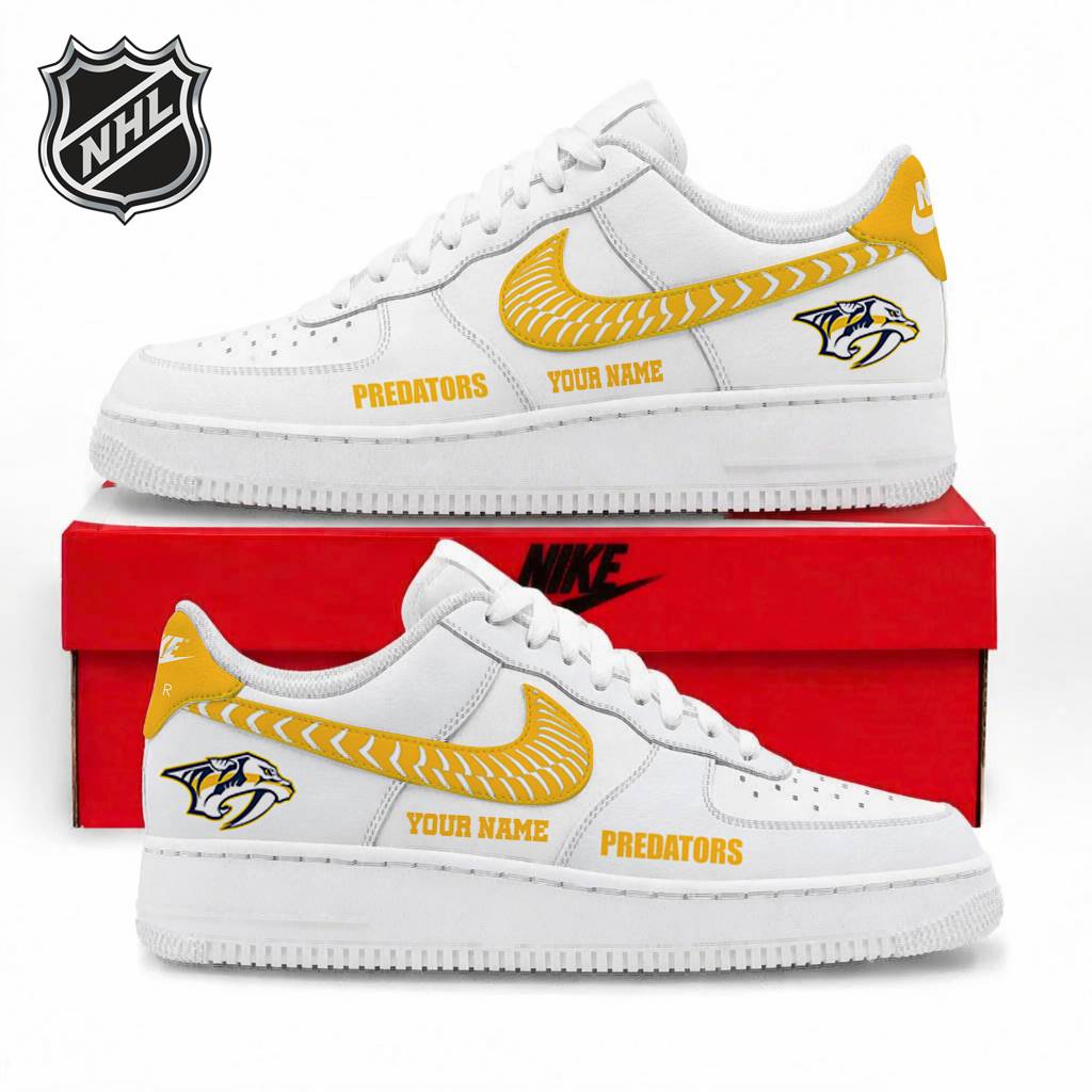 Limited Edition – Customized NHL Nashville Predators Air Force 1 Sneakers