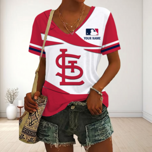Limited Edition – Customized MLB St. Louis Cardinals V-Neck Female Shirt