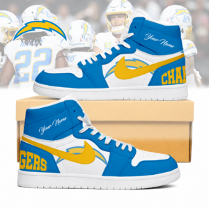 Limited Edition – Customized NFL Los Angeles Chargers Air Jordan 1 Sneakers