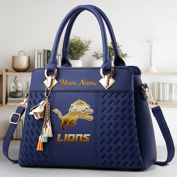 Limited Edition – Customized NFL Detroit Lions Luxury Handbag In Multiple Colors - Image 3