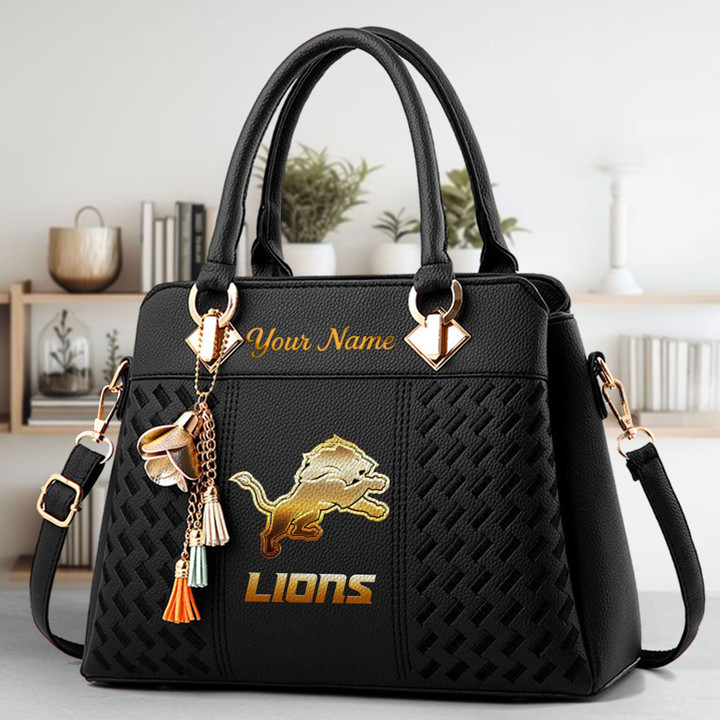 Limited Edition – Customized NFL Detroit Lions Luxury Handbag In Multiple Colors - Image 2