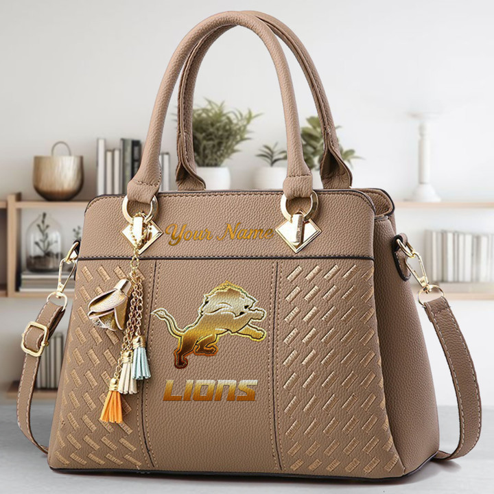 Limited Edition – Customized NFL Detroit Lions Luxury Handbag In Multiple Colors - Image 4