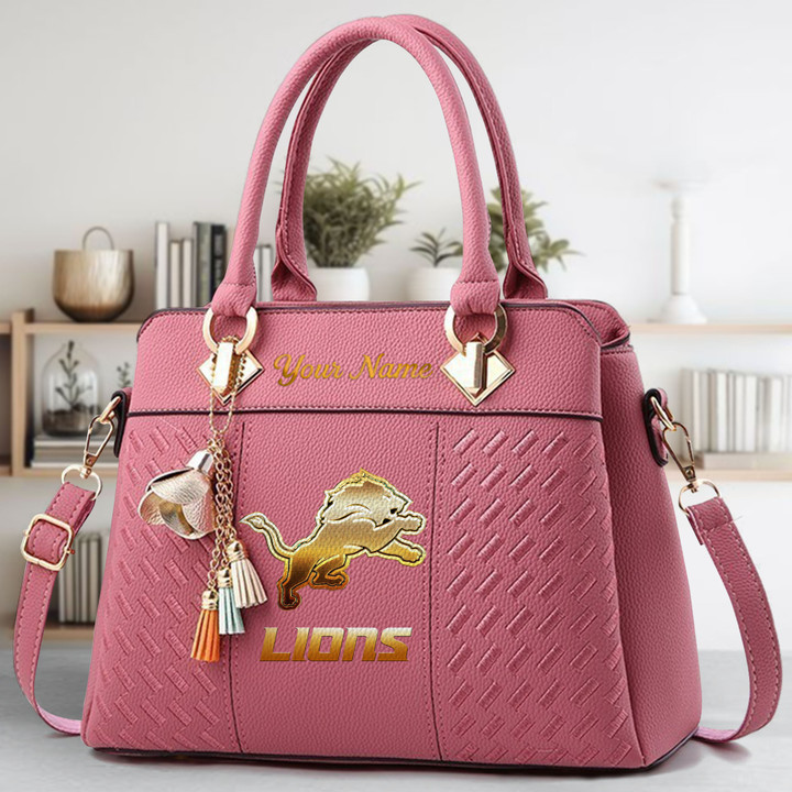 Limited Edition – Customized NFL Detroit Lions Luxury Handbag In Multiple Colors - Image 5