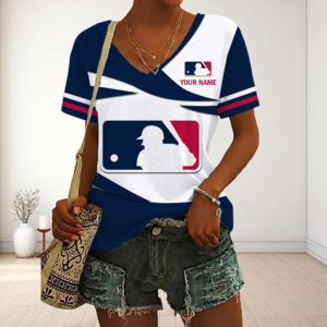 Limited Edition – Customized MLB Major League Baseball V-Neck Female Shirt