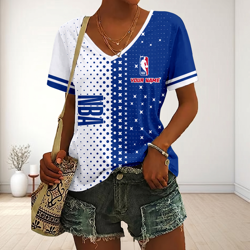 Limited Edition – Customized NBA National Basketball Association V-Neck Female Shirt