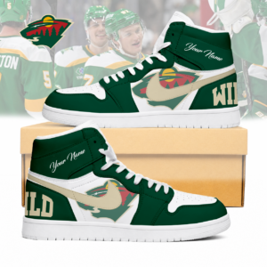 Limited Edition – Customized NHL Minnesota Wild Air Jordan 1 Sneakers