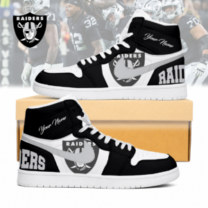 Limited Edition – Customized NFL Las Vegas Raiders Air Jordan 1 Sneakers