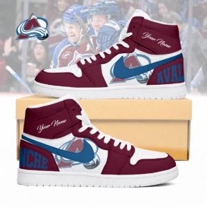 Limited Edition – Customized NHL Colorado Avalanche Air Jordan 1 Sneakers