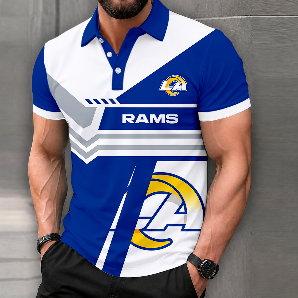 Limited Edition – Customized NFL Los Angeles Rams Polo Shirt