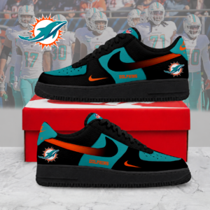 Limited Edition – Customized NFL Miami Dolphins Air Force 1 Sneakers