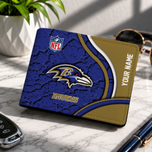 Limited Edition – Customized NFL Baltimore Ravens Leather Wallet