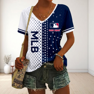 Limited Edition – Customized MLB Major League Baseball V-Neck Female Shirt