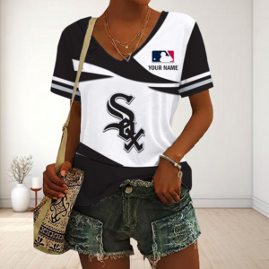 Limited Edition – Customized MLB Chicago White Sox V-Neck Female Shirt