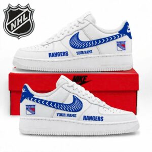 Limited Edition – Customized NHL New York Rangers Air Force 1 Sneakers