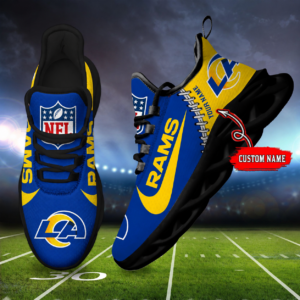 Limited Edition – Customized NFL Los Angeles Rams Unisex Max Soul Shoes