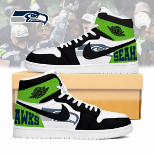 Limited Edition – Customized NFL Seattle Seahawks Air Jordan 1 Sneakers