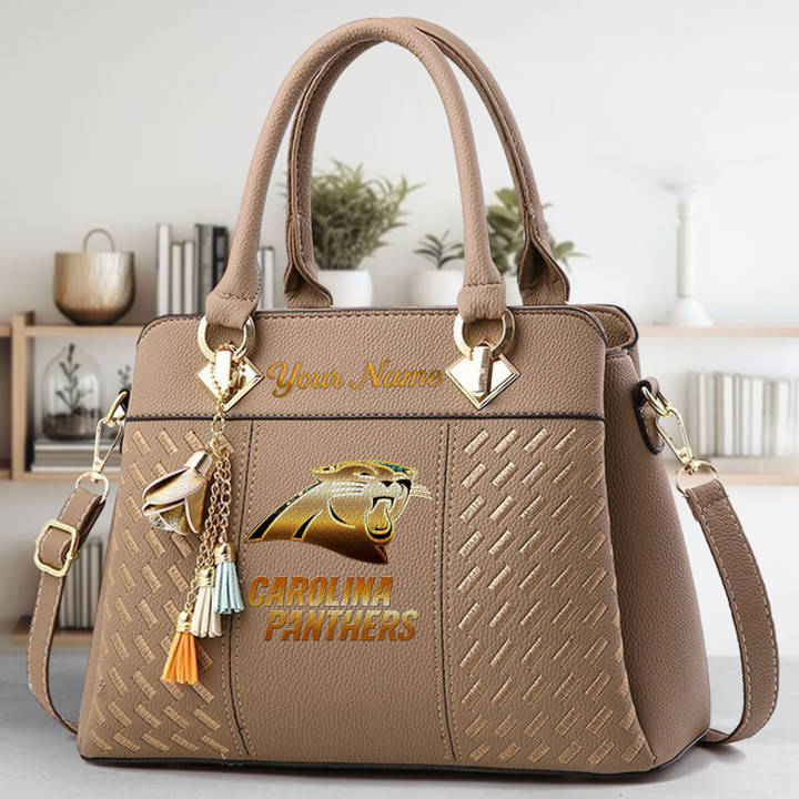 Limited Edition – Customized NFL Carolina Panthers Luxury Handbag In Multiple Colors - Image 3