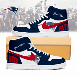 Limited Edition – Customized NFL New England Patriots Air Jordan 1 Sneakers