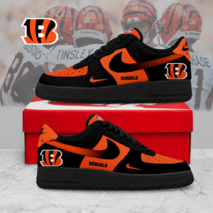 Limited Edition – Customized NFL Cincinnati Bengals Air Force 1 Sneakers