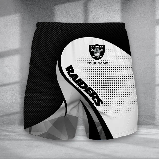 Limited Edition – Customized NFL Las Vegas Raiders Polo Shirt & Short Pants Set - Image 2